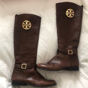 Tory Burch tall brown riding boots